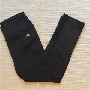 Women’s Roots running Black Leggings with Mesh Detail